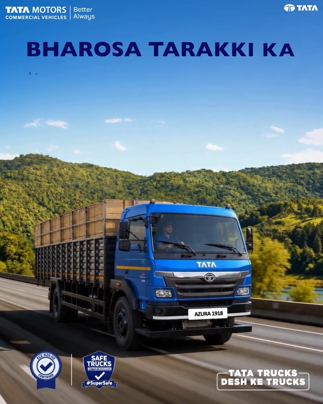 The Tata Azura 1918 is built for dependable long haul performance with durability you can count on