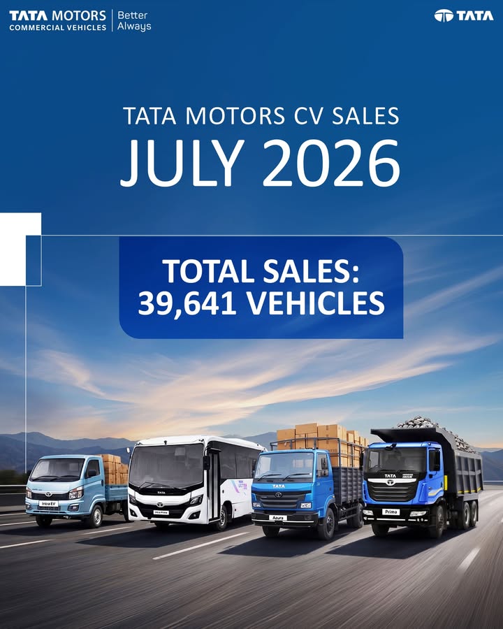 Tata Motors CV Sales July 2026. Click on the link to know more https cv.tatamotors
