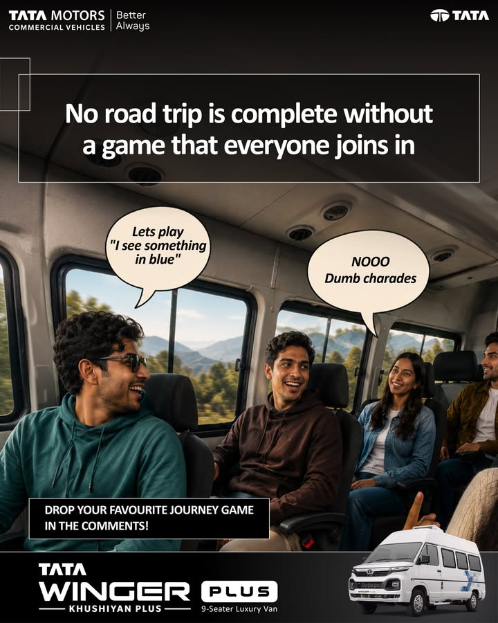 Taking a trip in Tata Winger Plus means full enjoyment