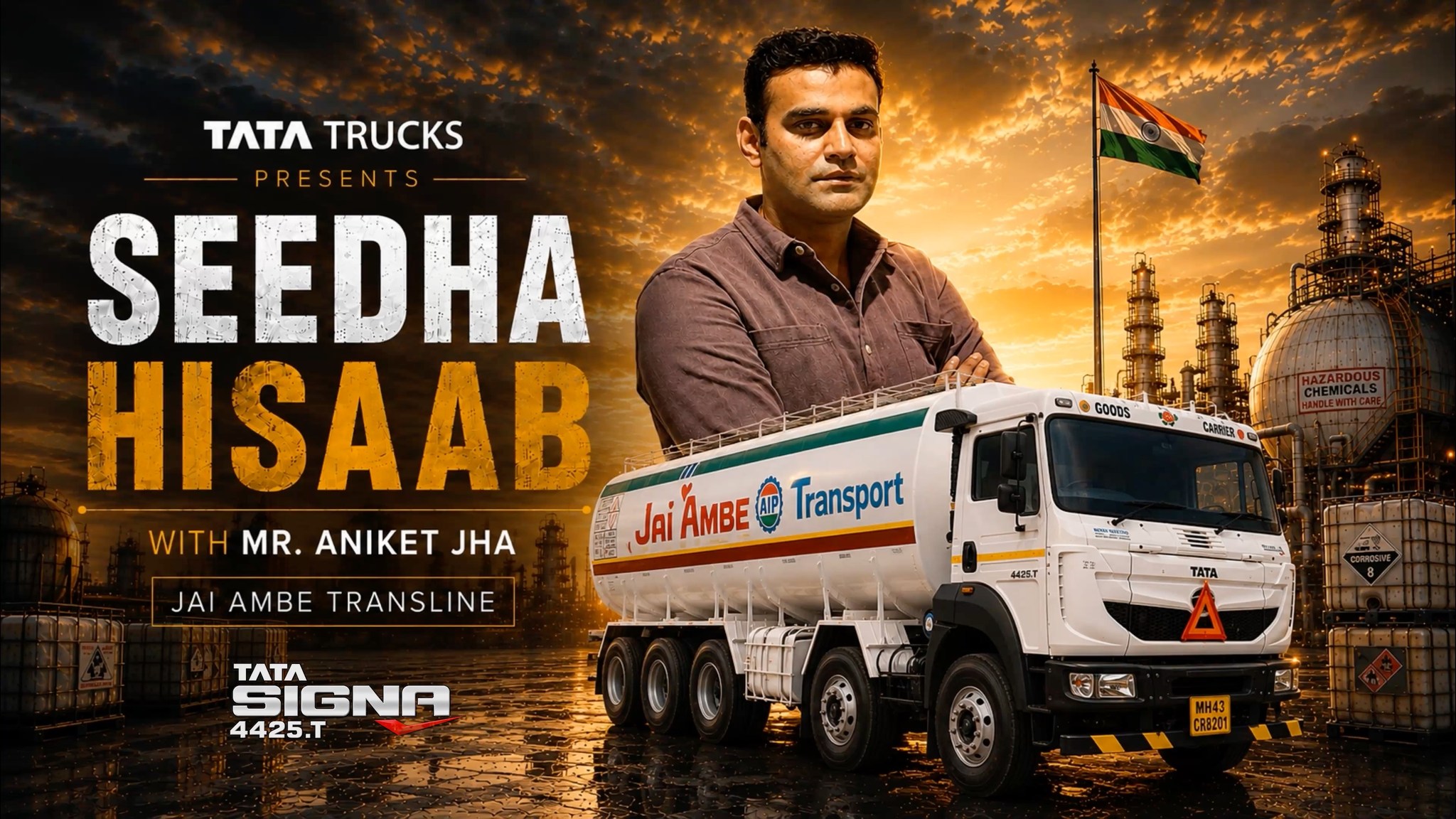 For Aniket Lalit Jha of Jai Ambe Transline Pvt Ltd, Mumbai, the hisaab is seedha
