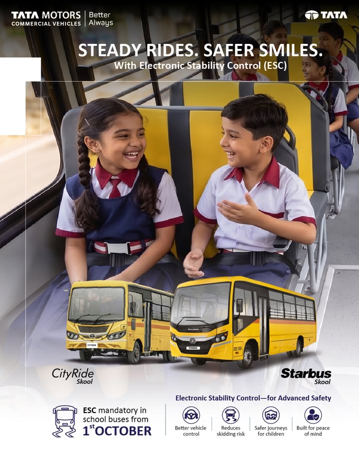 Steady rides, safer smiles with Tata Motors School Buses At Tata Motors Commercial Vehicles, safety has always come f...
