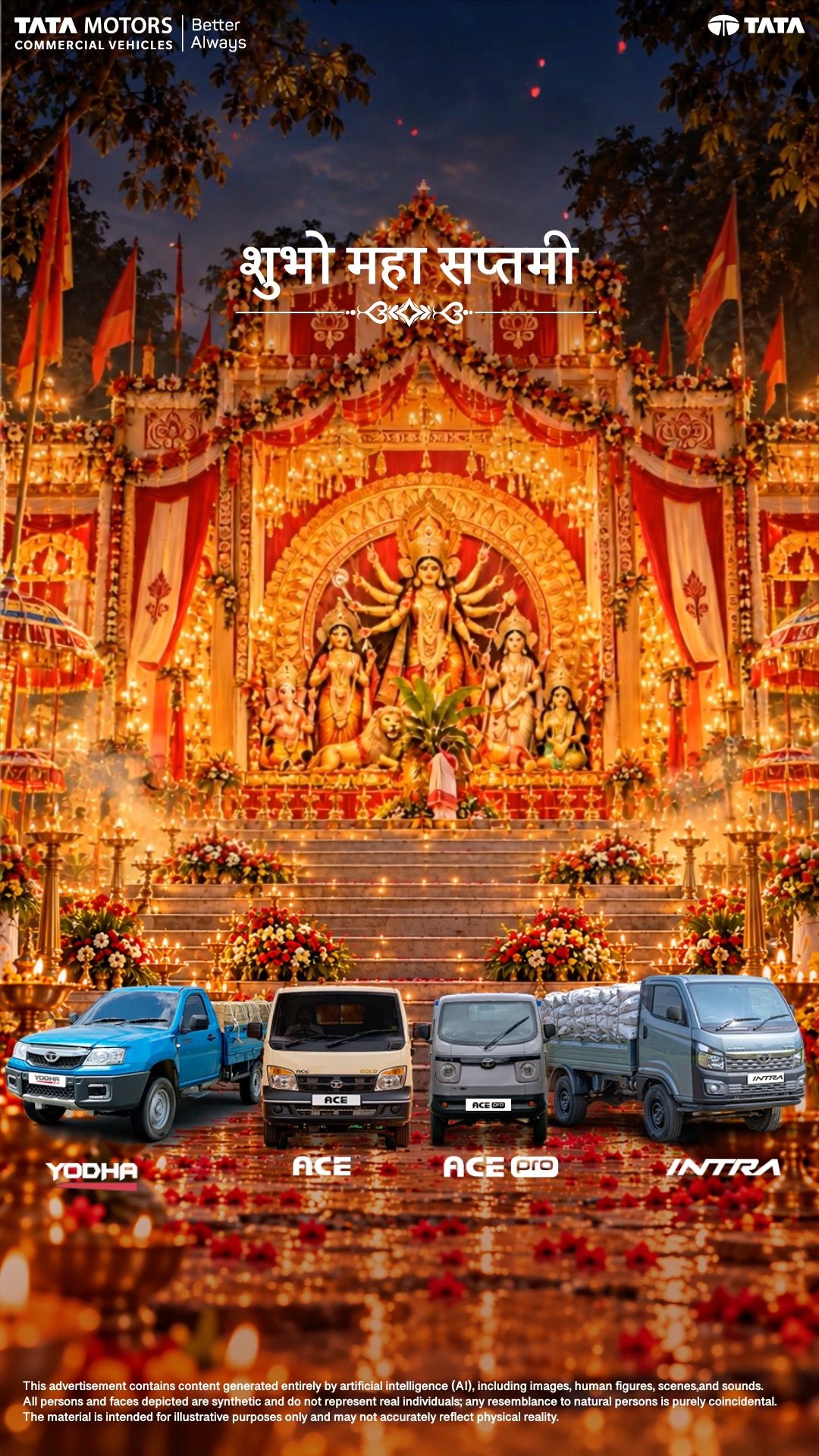 This Maha Saptami, may every new beginning bring hope, every journey bring opportunities, and every effort lead to success