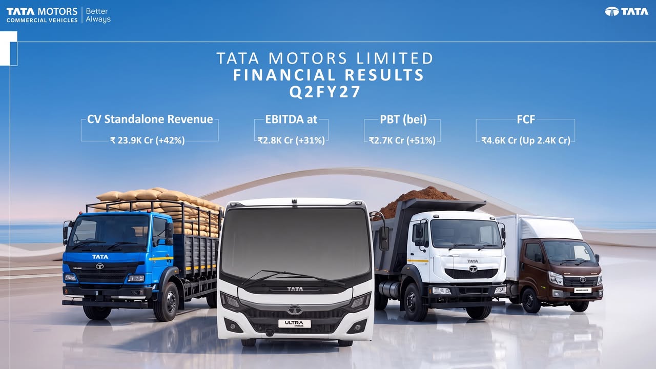 Tata Motors Limited Q2 FY27 Financial Results Click to know more https cv.tatamotors
