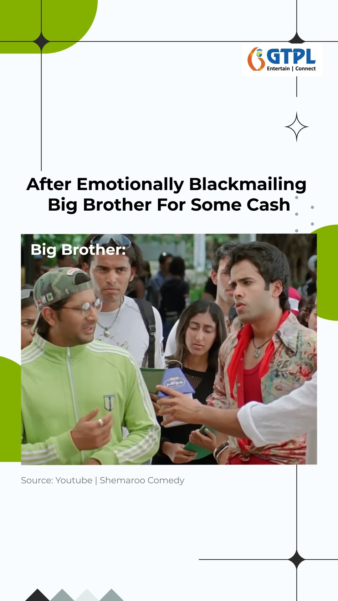 That split second when you realise big bro is immune to both emotions and emotional blackmail