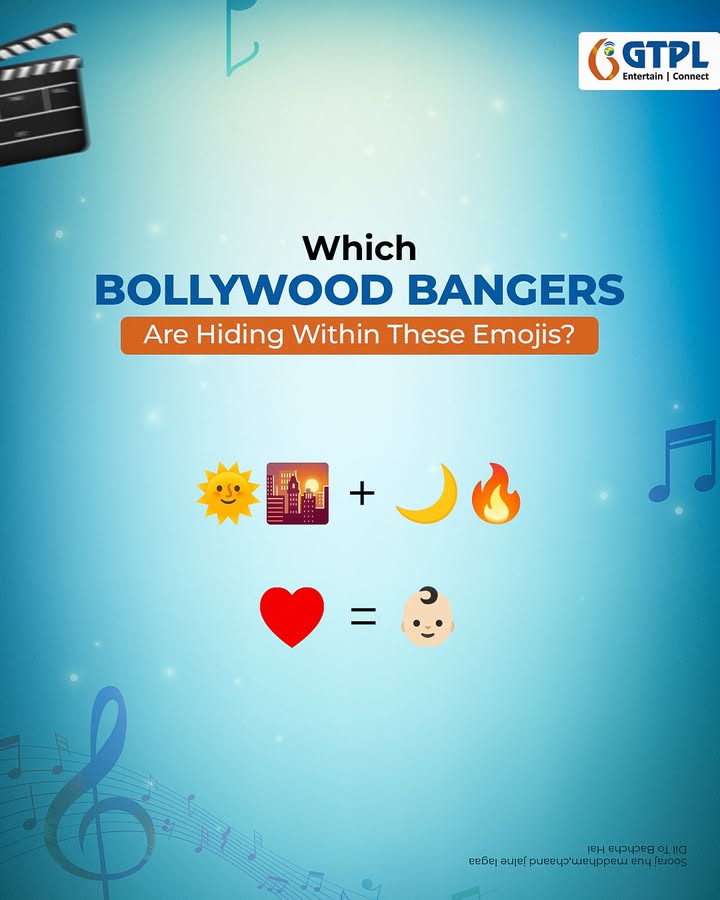 Can you guess these Bollywood chartbusters Tell us in the comments below GTPL, Connection Dil Se, Entertain, ...