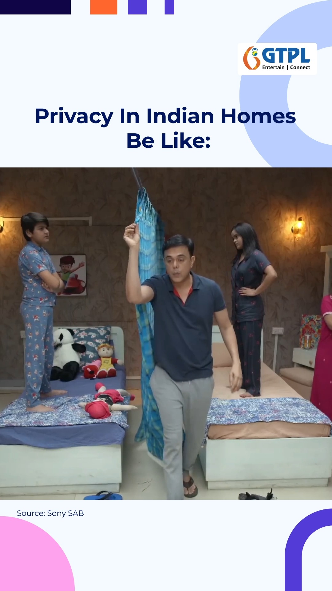 Only in desi homes can one bedsheet become a wall, a partition, and a privacy hack. Its chaos, its madness, its home