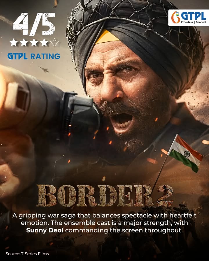 Sunny Deol brings sheer authority and emotional weight to Border 2, giving the film its strongest backbone