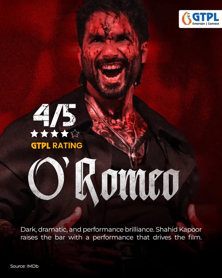 Shahid Kapoor leads ORomeo with a performance that balances obsession and vulnerability