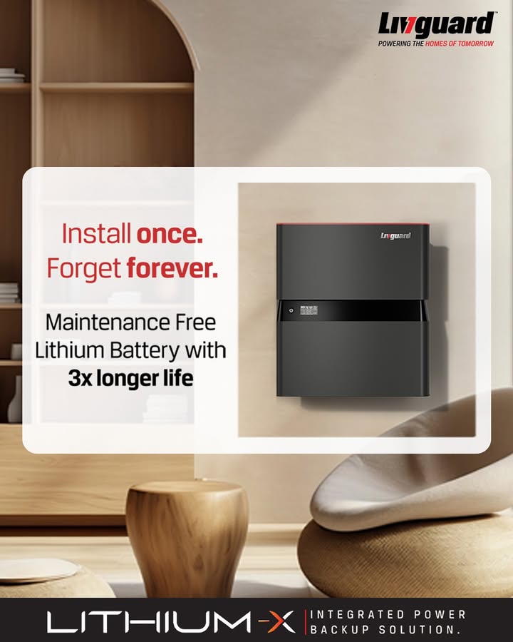 Install once, forget forever Lithium X redefines what backup means with lithium ion technology that charges fast, lasts ...