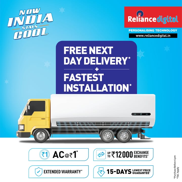 Beat the heat without the wait Bring home an AC 1 with FREE next day delivery fastest installation