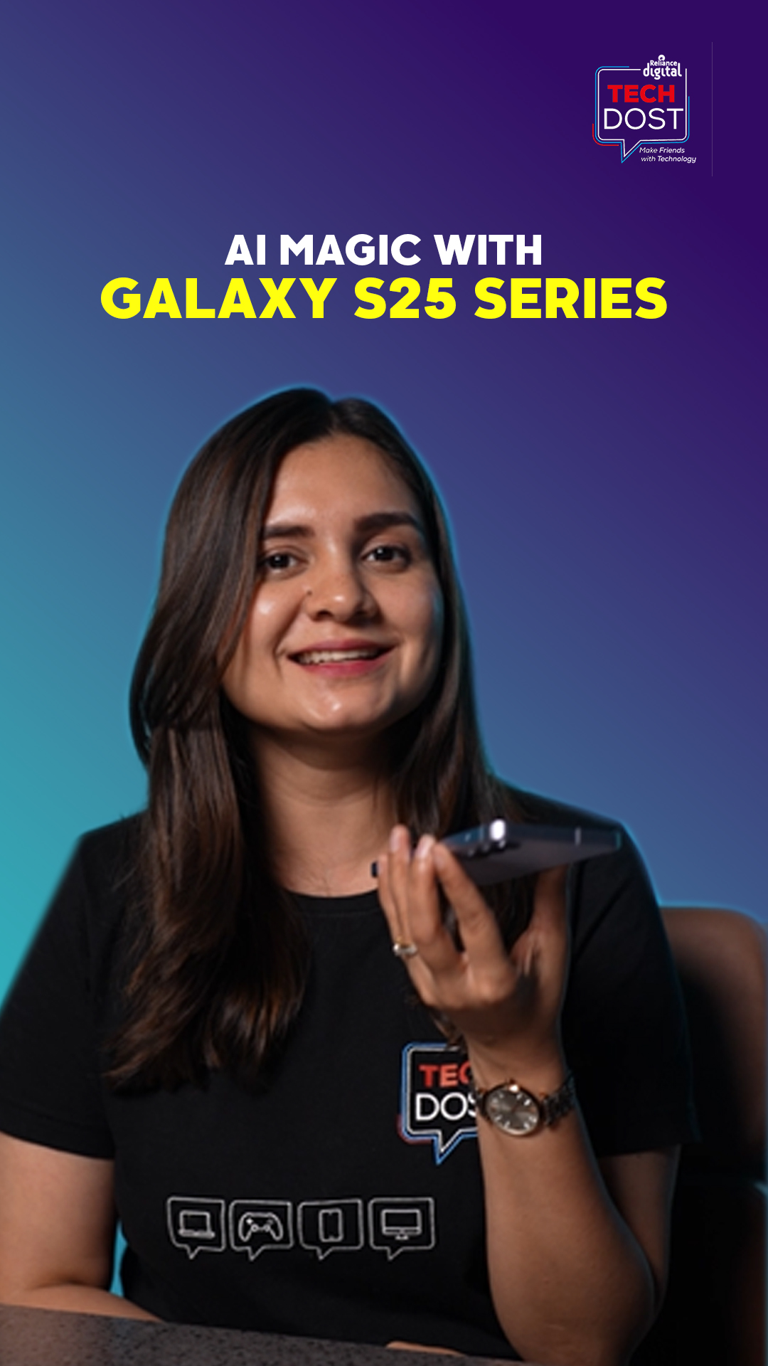 Get it all with just a press of a button Press the power button and get it all done for you with Galaxy AI