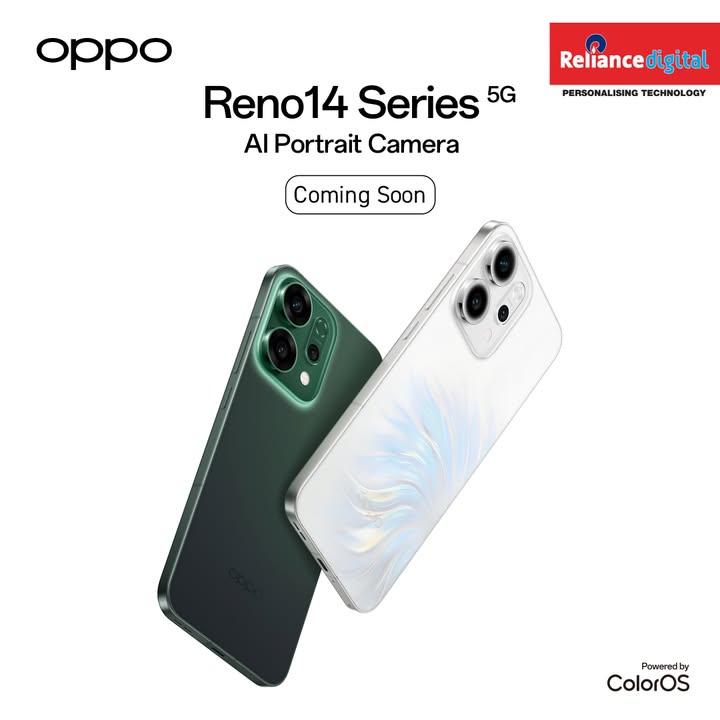 Ready to save the moments that matter Then unlock that power at Reliance Digital with the OPPO Reno14 series. Coming soon