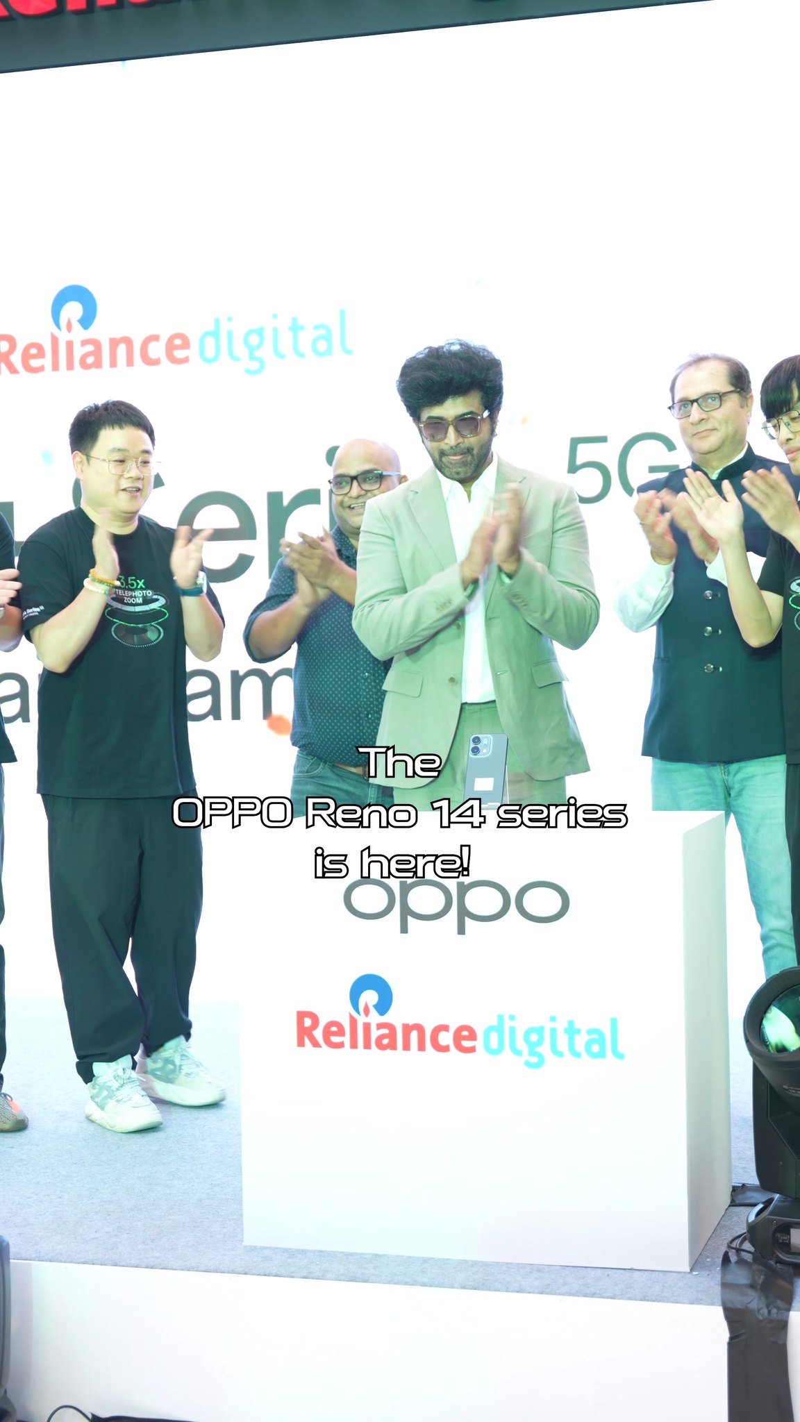Star power meets tech power Actor Arun Vijay officially launched the all new OPPO Reno14 Series at Reliance Digital, C...
