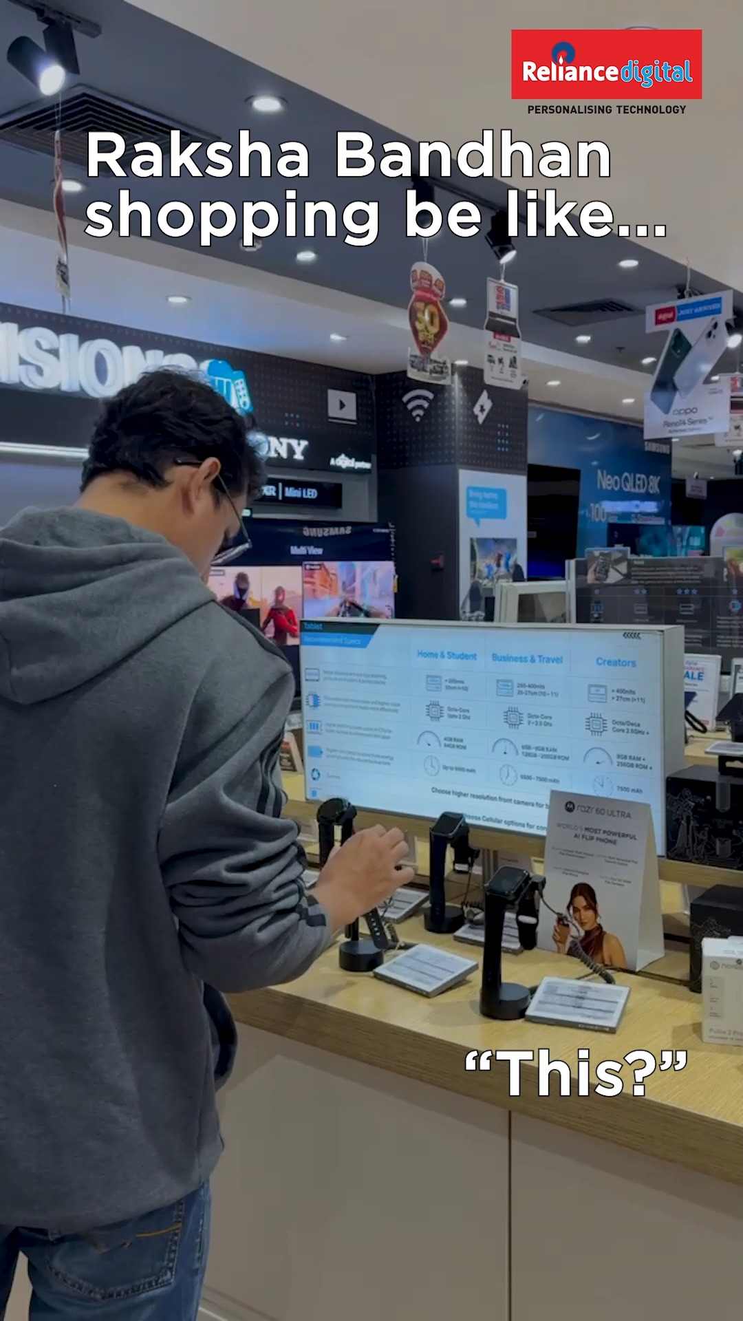 Rakshabandhan shopping He shops, she pays. RelianceDigital RakshaBandhan RakshaBandhanShopping