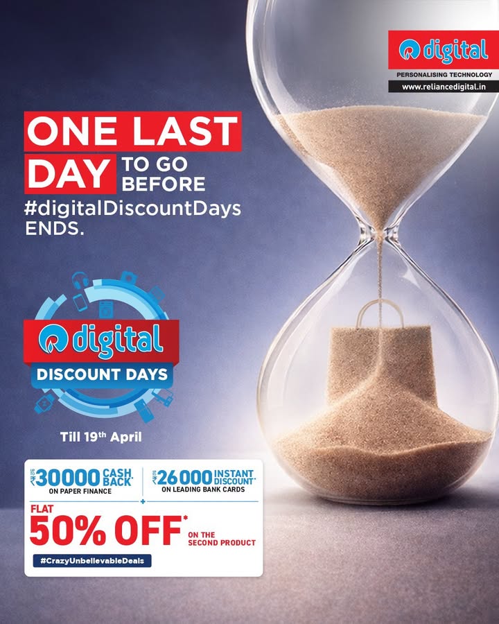 The clock has almost run out, but your chance to save is still here Its the final day of digitalDiscountDays, so hurry...