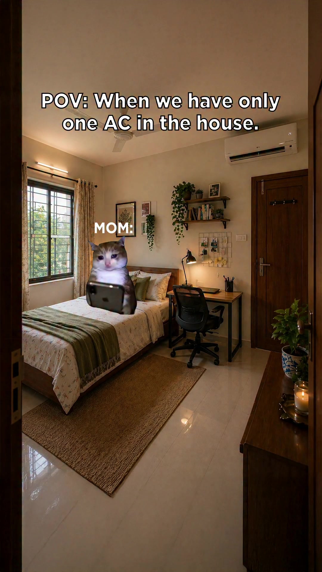 The first rule of AC Club You do NOT open the door AC, Remote, Reliance Digital, Cat, Tech, Meme 