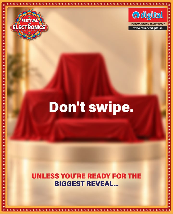 When India celebrates, we go all out The Festival of Electronics at Reliance Digital is all set to bring unbelievable...