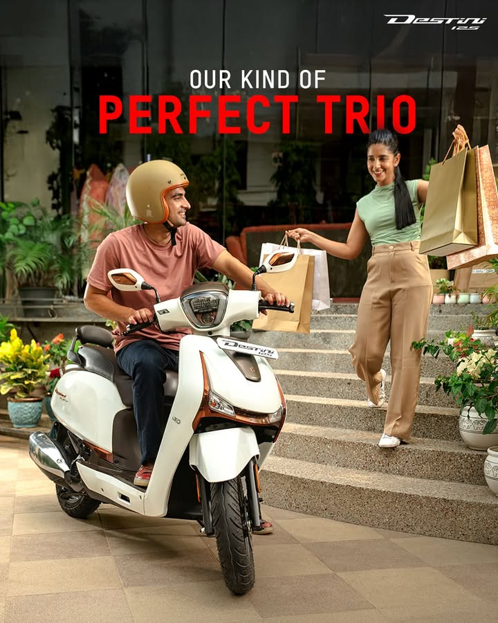 Time to effortlessly complement your vibe with the Destini 125. Destini125 HeroMotoCorp