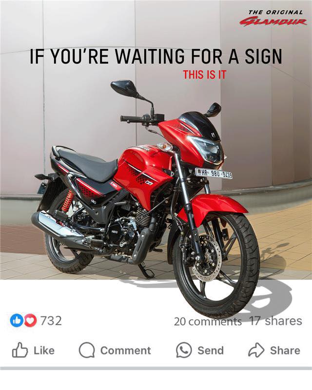 You didnt scroll here by accident. Get your hands on the new Glamour today. Glamour HeroMotoCorp