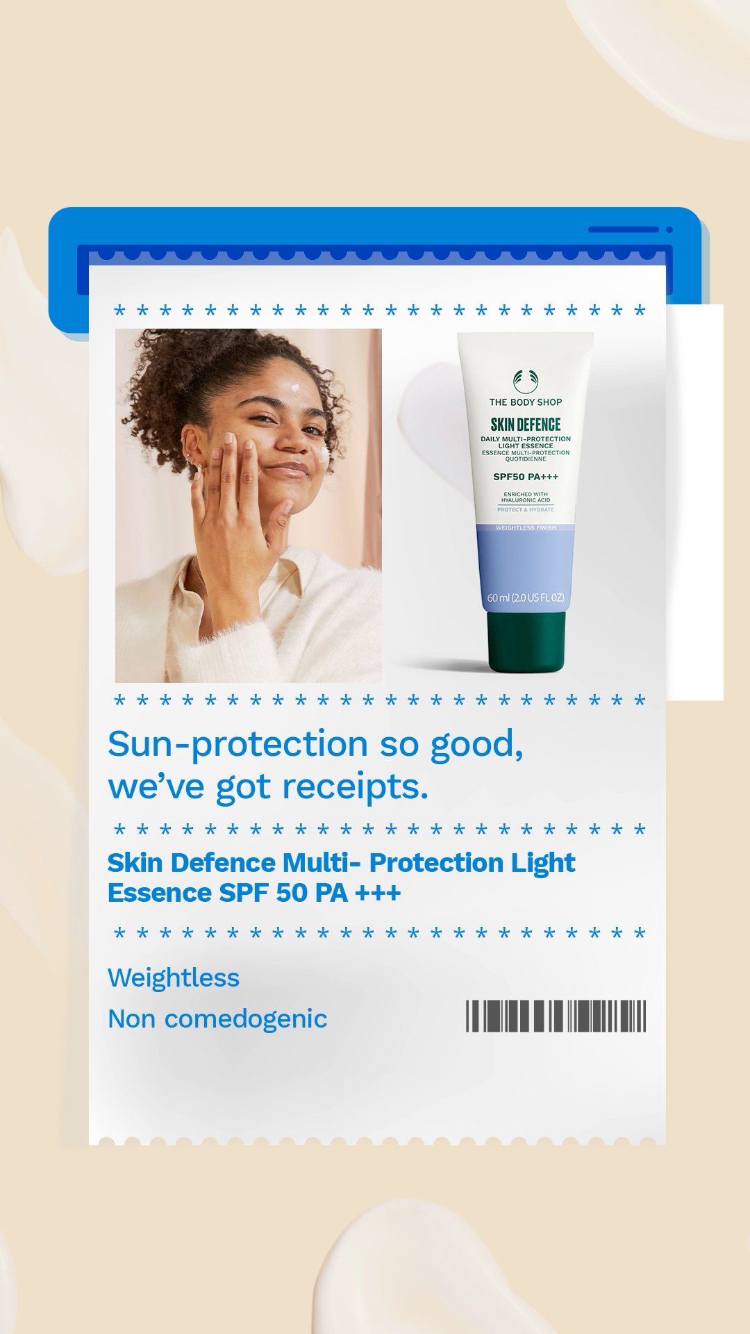 Sun protection so good, we have got receipts to prove it Skin Defence Multi Protection Light Essence SPF 50 PA ...