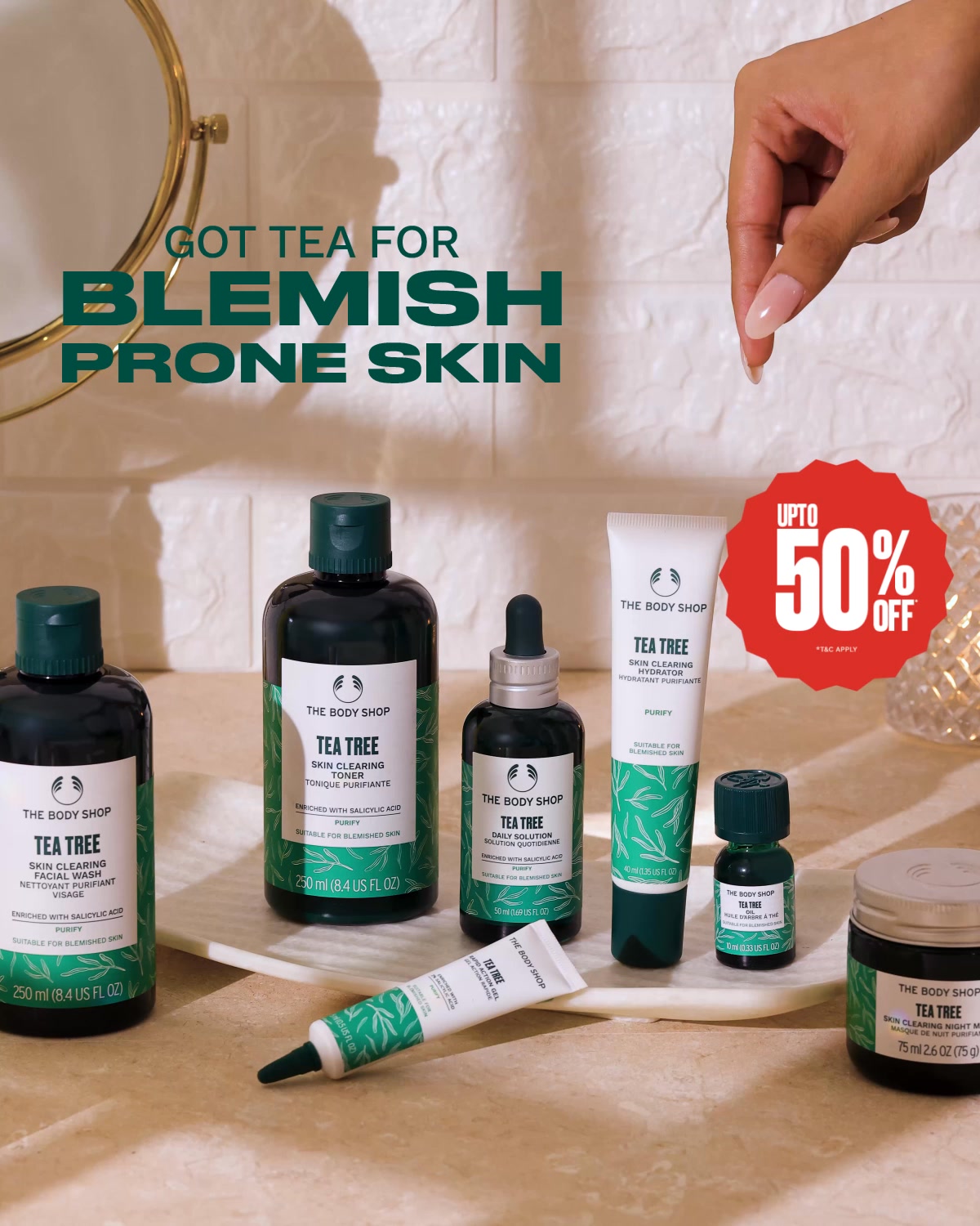 Got blemish prone skin that refuses to mind its business Say less Our Tea Tree range is your go to skincare saviour, p...