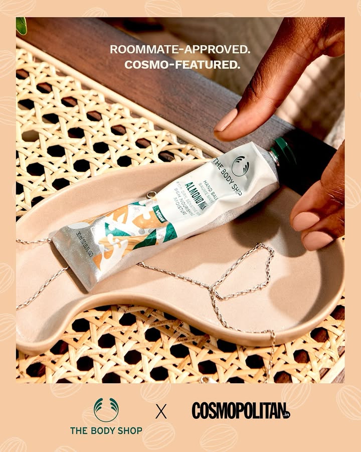 Cosmo approved and roommate endorsed Our Almond Milk Hand Balm made the must have list for a reason. It gives 96 hours of nourishing moisture that feels like a warm hug for dry and sensitive hands Cosmo approved and roommate endorsed Our Almond Milk Hand Balm made the must have list for a reason