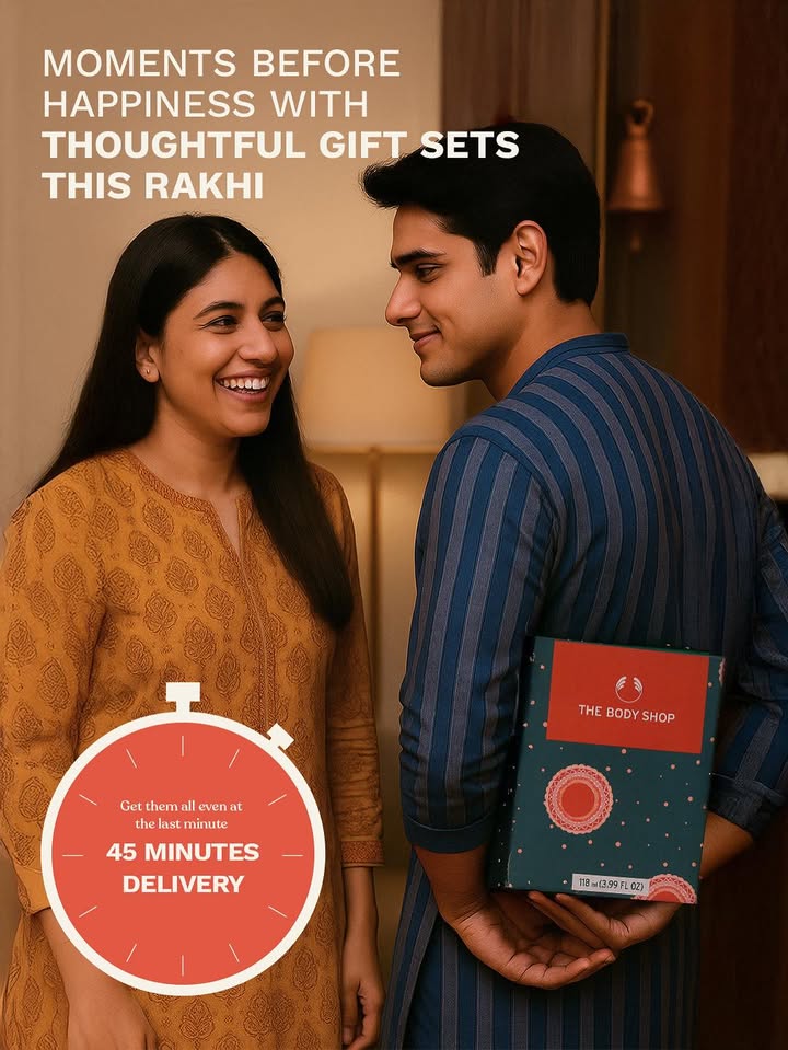 Surprise your sister with our thoughtfully packed Rakhi Gift Sets, delivered in just 45 minutes. Every gift is wrapped with care, filled with love, and ready to make their day. Because last minute doesnt have to feel last minute. Shop via https bit Surprise your sister with our thoughtfully packed Rakhi Gift Sets, delivered in just 45 minutes