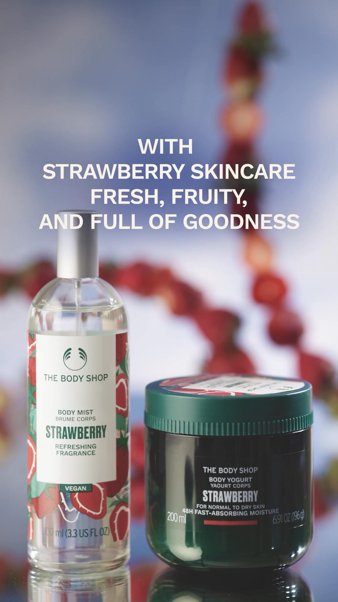 Double the berries, double the love Meet our Strawberry Duo that keeps your skin sweet, soft and oh so fresh