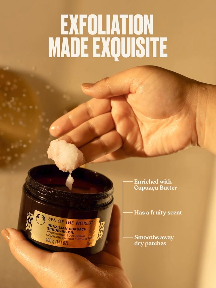 The Spa of the World Body Scrub brings luxury to your daily indulgence