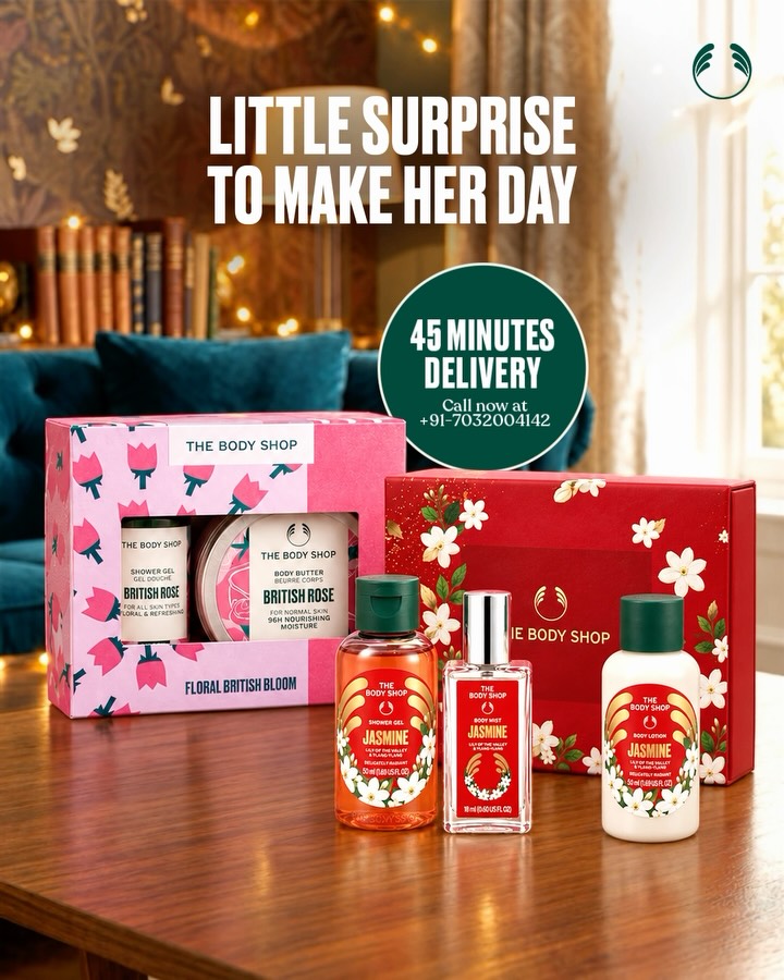 Running a little late on your Karwa Chauth gifting Make her day with thoughtful self care from The Body Shop, delivered in...