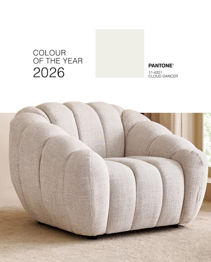 A soft, airy reset for 2026, with the canvas of calm. Homecentre HomecentreIndia Pantone2026 Canvas Calm CloudDancer