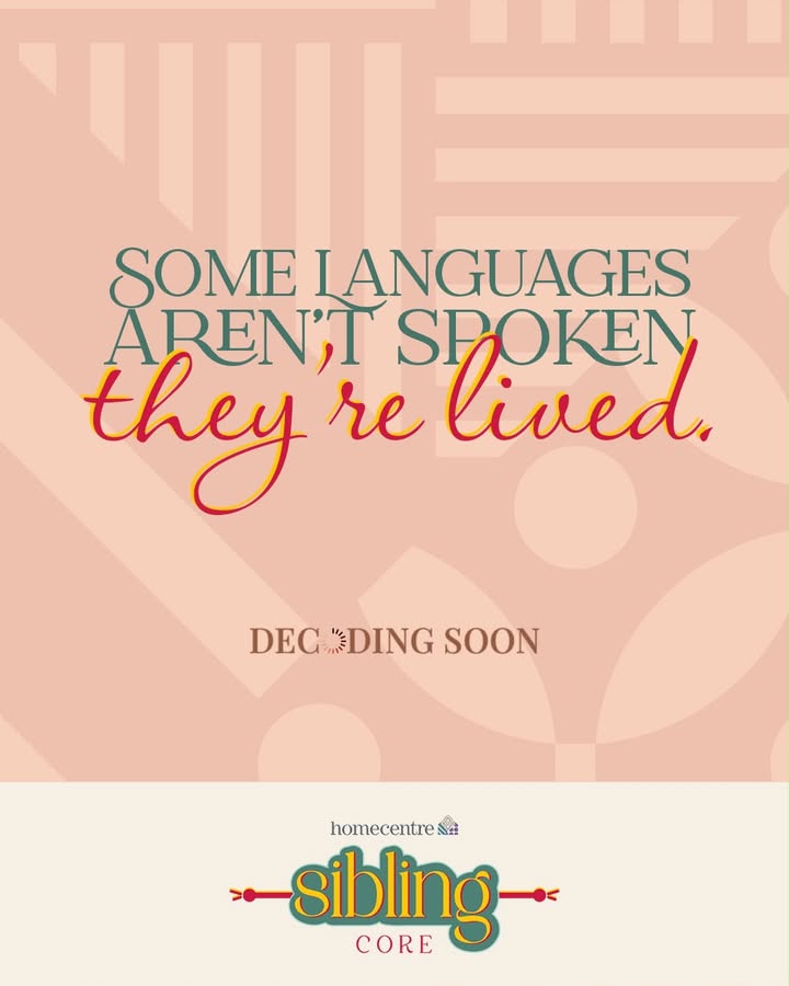 Every bond has a language of its own. This one belongs to siblings. Coming soon