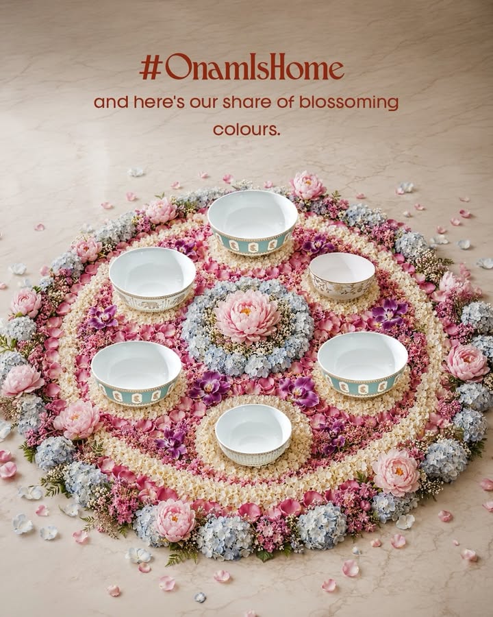 The pookalam gets bigger every year. So does the joy. Explore the new Onam collection at Homecentre