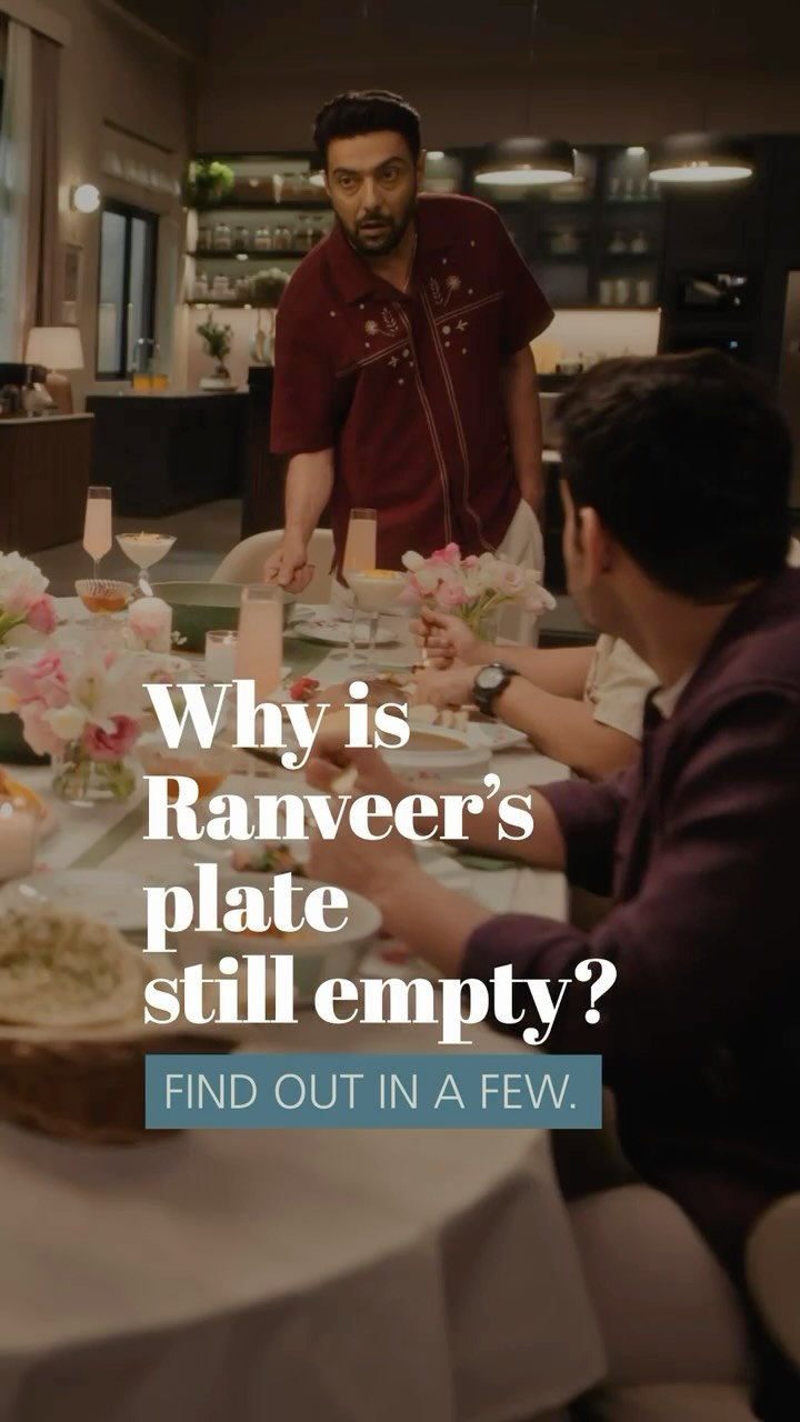 The tables set, the foods ready, and everyones digging in. Everyone except Ranveer
