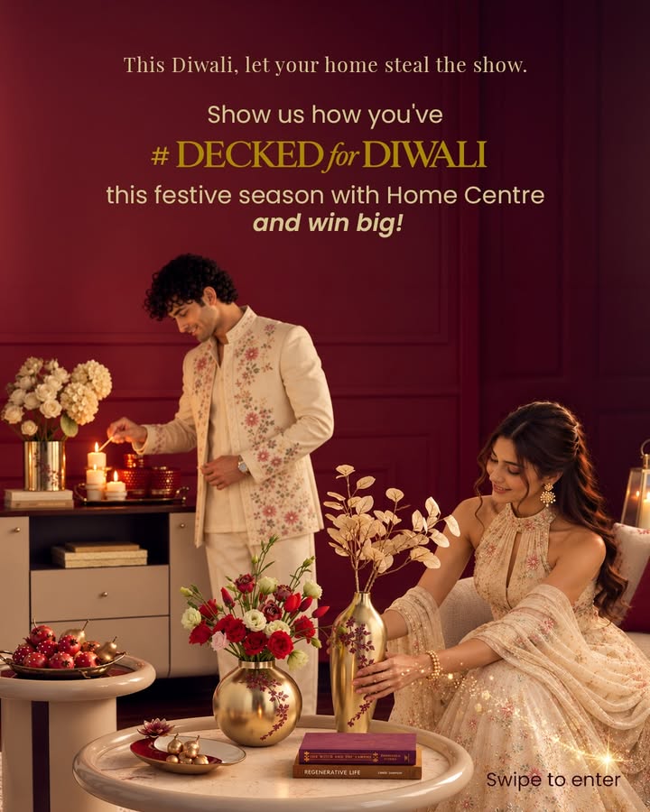 This Diwali, let your home steal the show. We want to see your de or, drapes and dressed up tables