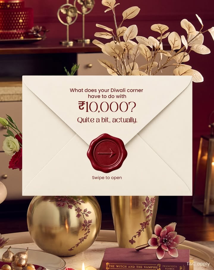 This Diwali, let your festive corner win you something special Create your DeckedForDiwali Reel for a chance to win a ...