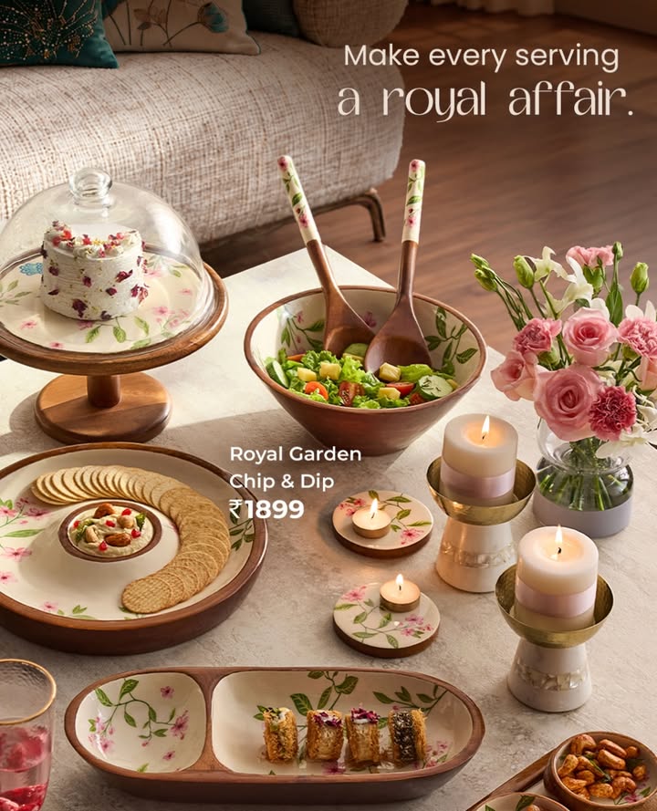 Royal Garden Wooden Serveware, your fine dining expert at your service. Explore Home Centre collection