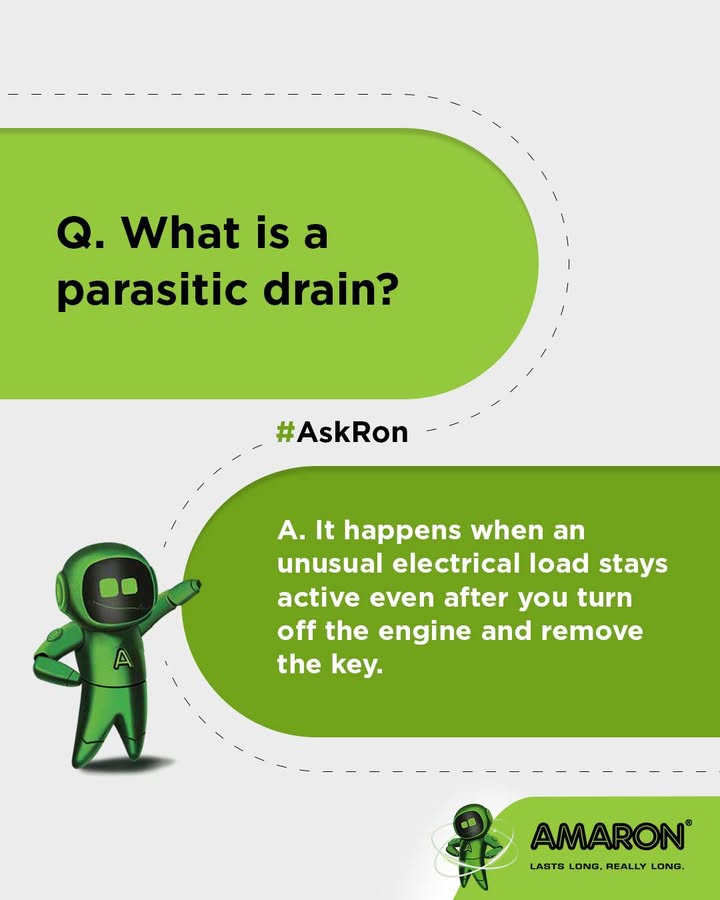 Regularly inspect your vehicles electrical system and disconnect unnecessary devices to minimize this risk. AskRon Amaron