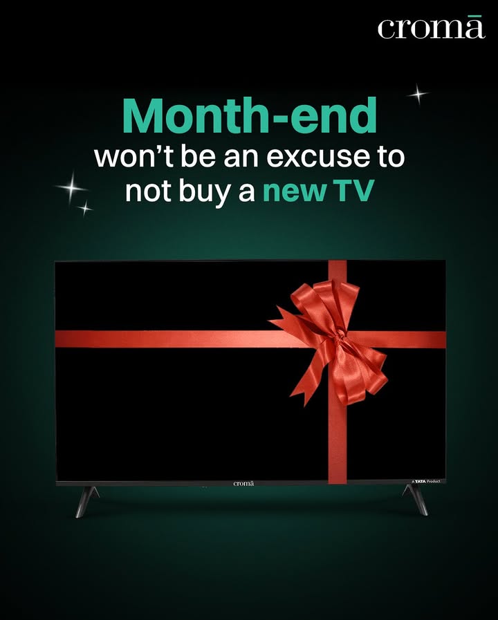 You dont have to wait for salary day when the offers this good Get a new TV on Wednesdays with Extraaa Deal Days Cause this July, youd keep finding excuses to upgrade at Croma You dont have to wait for salary day when the offers this good Get a new TV on Wednesdays with Extraaa Deal Days Cause...