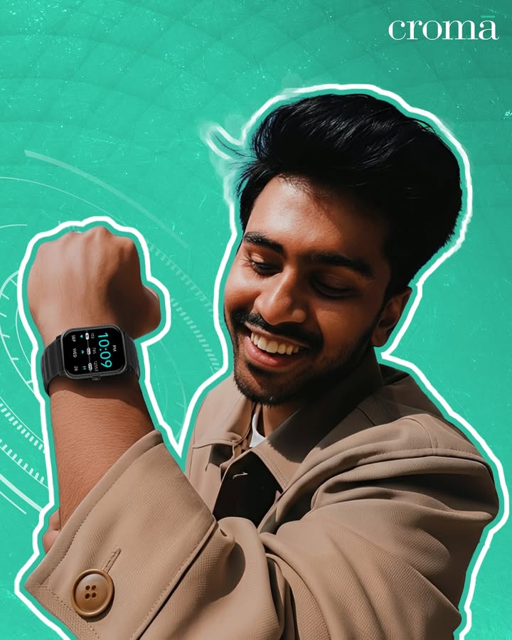 Always on the go This smartwatch is just the thing for you The Croma STRIDE IS Smartwatch lets you stay effortlessly connected with its Bluetooth features Always on the go This smartwatch is just the thing for you The Croma STRIDE IS Smartwatch lets you stay effortlessly c...