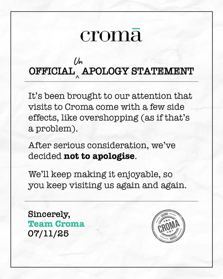 We re sorry not sorry Apology trend, Trend, Gadgets, Electronics, Croma 
