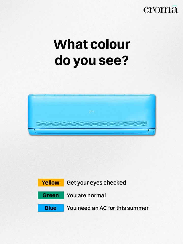 Dont worry, youre not colour blind, We just wanted to put AC on your mind 
