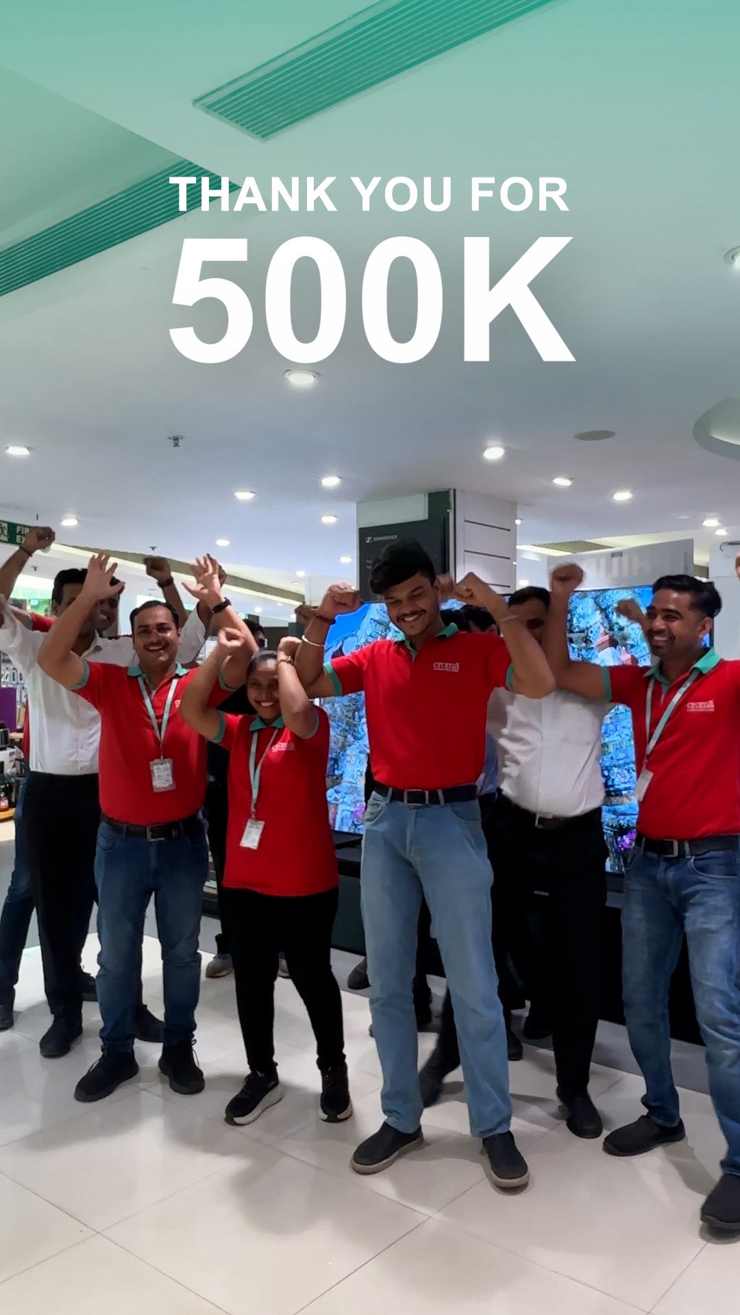 500k reasons to celebrate today Croma, Electronics, 500K followers, grateful, fyp, gadgets 