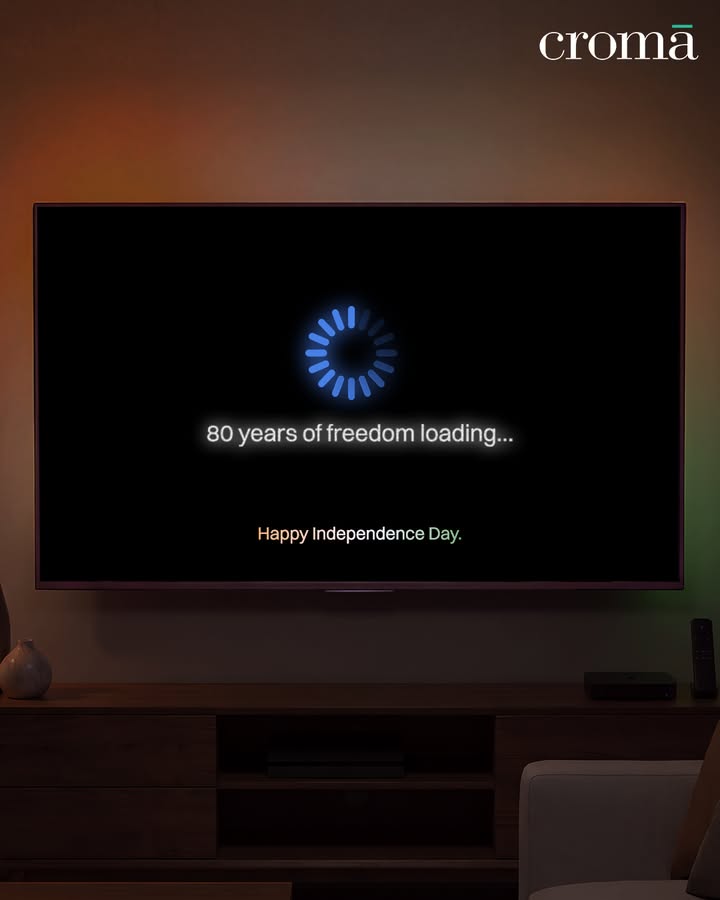 80 years in and theres more to come Wishing you a very Happy Independence Day Croma, Independence day, Electronic...
