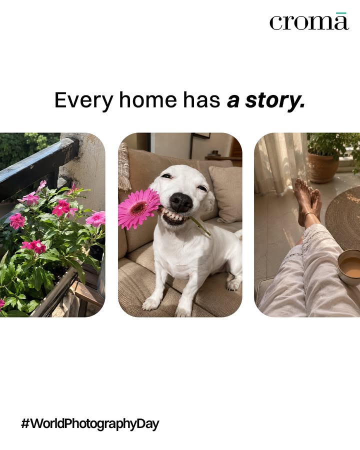 Home is full of moments worth capturing Share yours in the comments below World Photography Day, Croma, Gadgets...