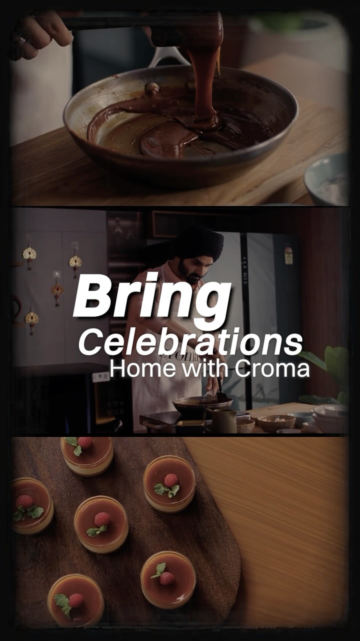 Heres a little BTS of festive baking, messy kitchen counters sweet moments with Croma