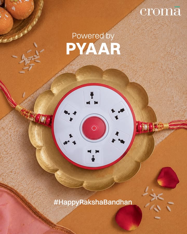 Powered by banter and belonging, forever CromaWaliRakhi Croma, CromaWaliRakhi, GharBantaHaiCromaSe, Raksha Bandha...
