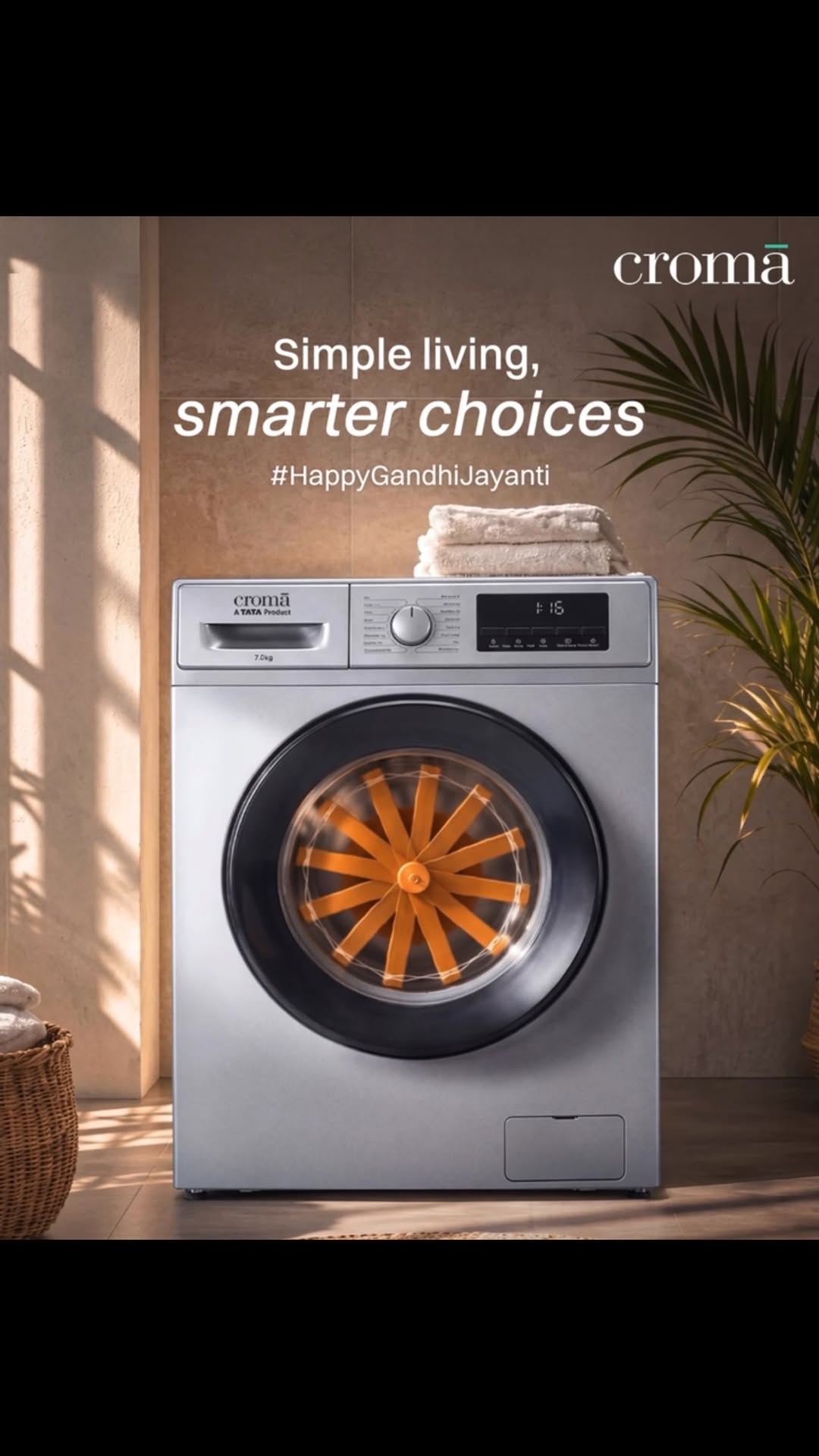 The journey of simple living to simpler living. Gandhi Jayanti, Croma, Electronics, Home Appliances 