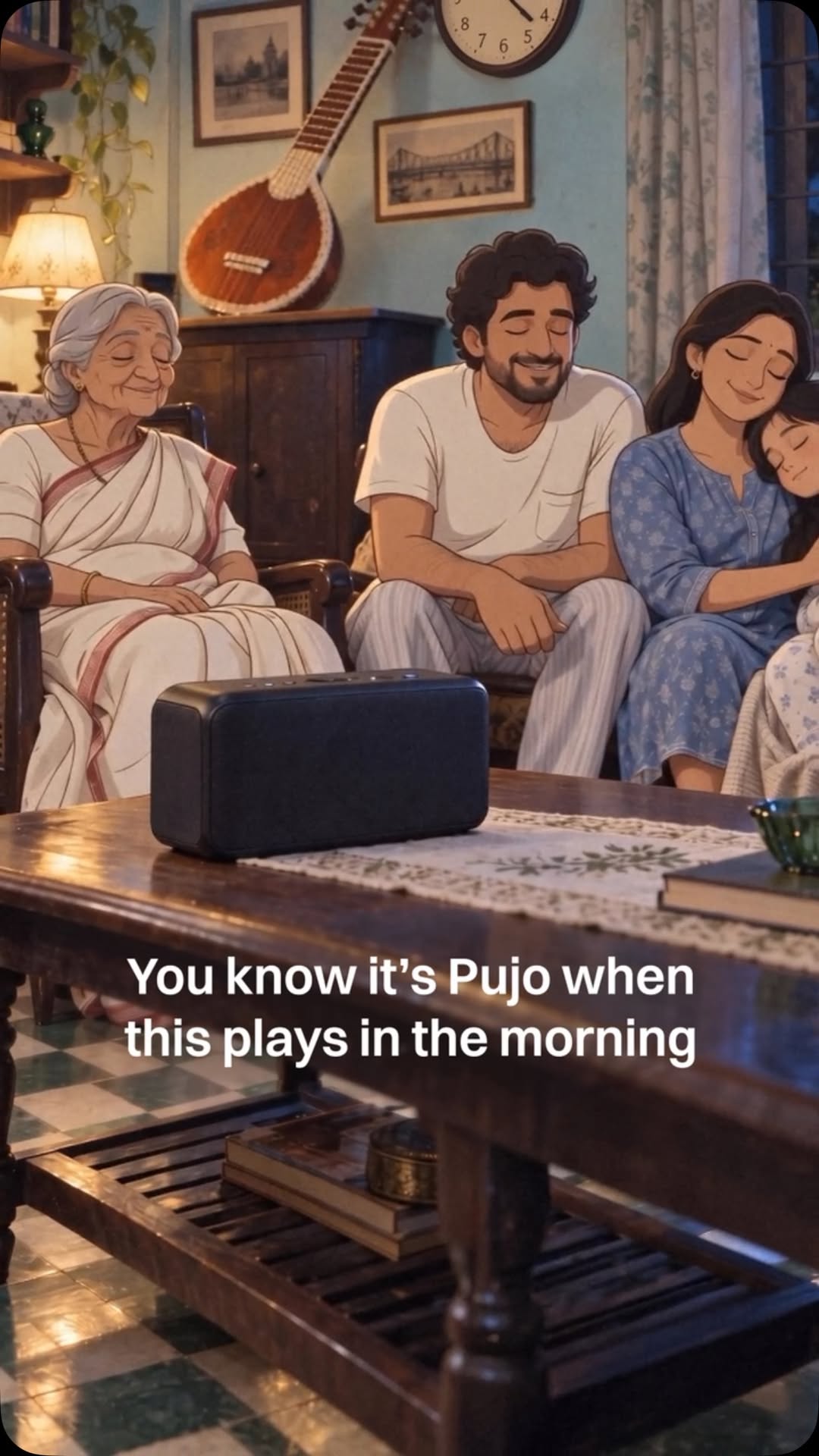 A sound weve known all our lives. A feeling that tells us Pujo is here
