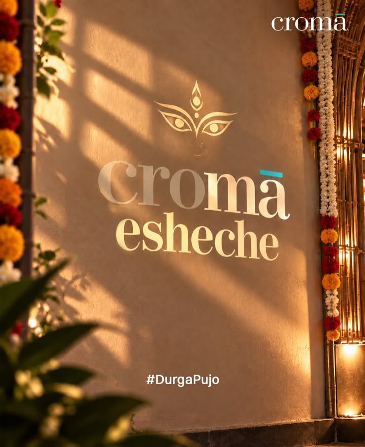 May Maas blessings light up every heart and home Croma, Durga Pujo, Maa Durga, Festival, Topical, Homecoming 